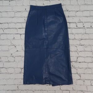 Leathercraft Process of America A Line Leather Skirt‎ Waist 24” Maxi